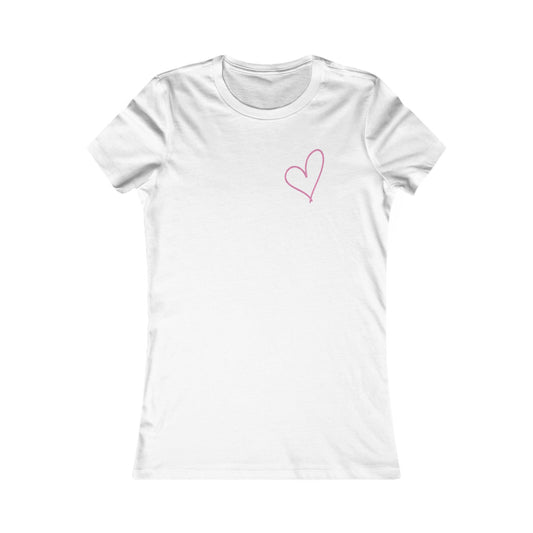Women's Heart Print Tee, Casual T-Shirt, Everyday Wear, Gift for Her